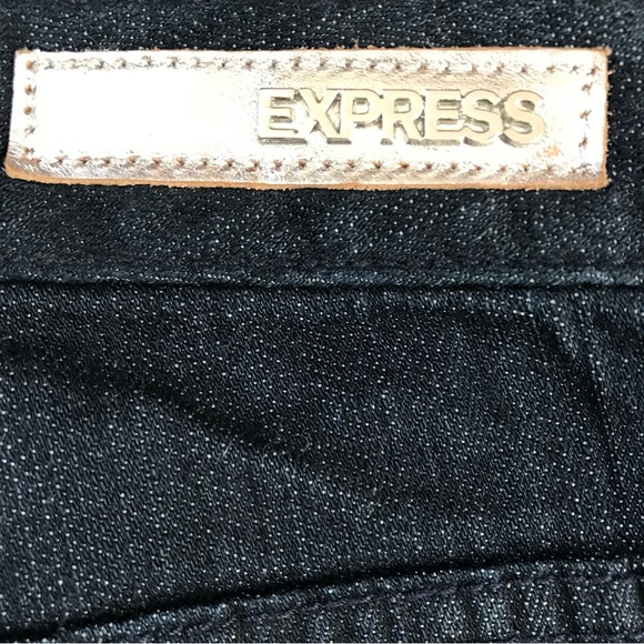 Final sale New Express MIA bootcut Dark Blue Jean rhinestone embellished pockets - Picture 15 of 15